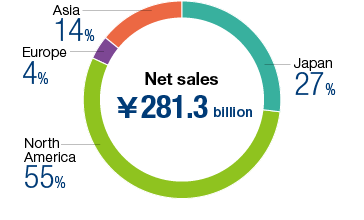 Sales Ratio by Region (Fiscal 2015)