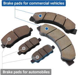 商用車用摩擦材（ブレーキパッド、ブレーキライニング）