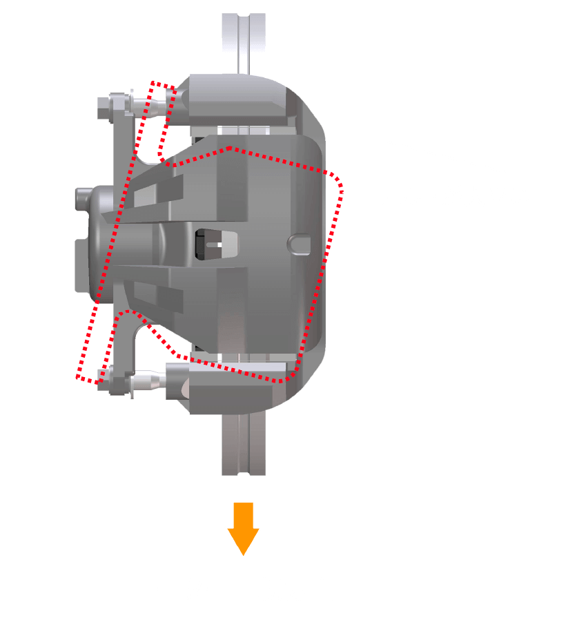 純正ブレーキキャリパー