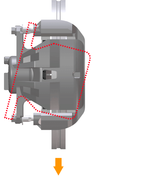 純正ブレーキキャリパー